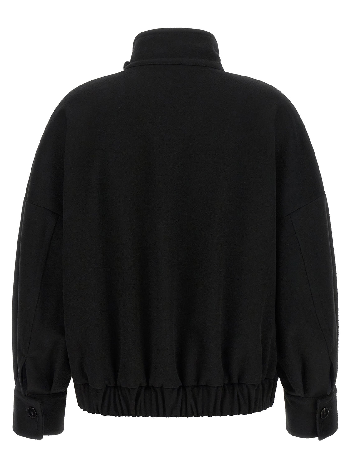 Black Wool Bomber