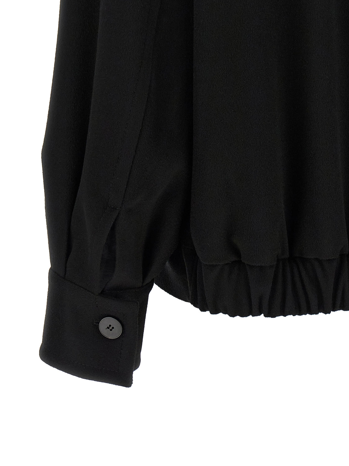 Black Wool Bomber