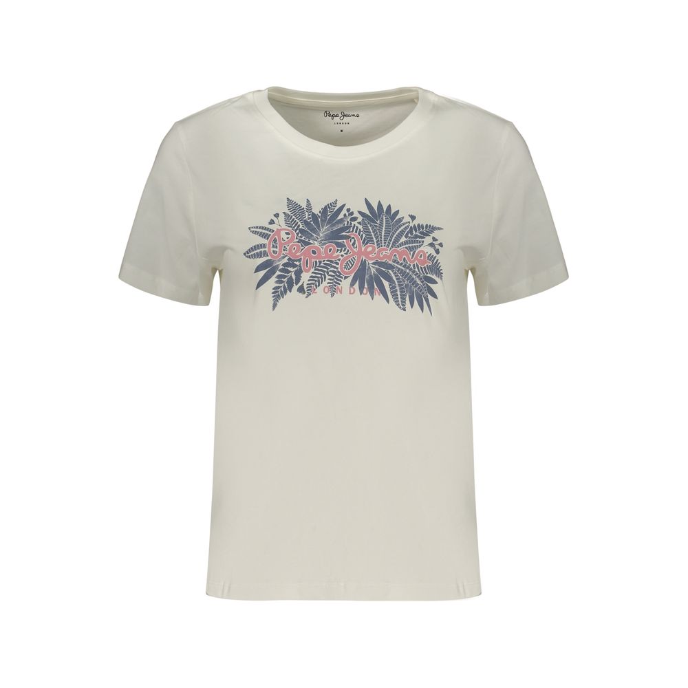 White Cotton Women's T-Shirt