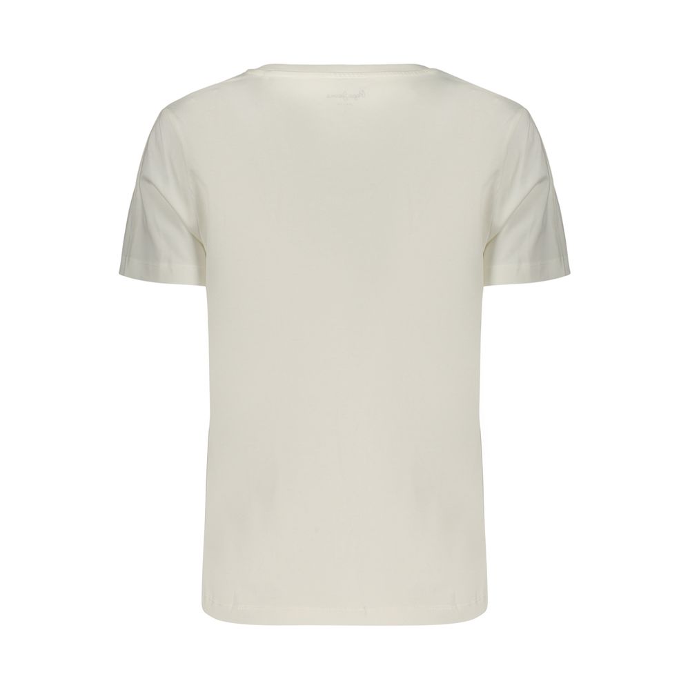 White Cotton Women's T-Shirt