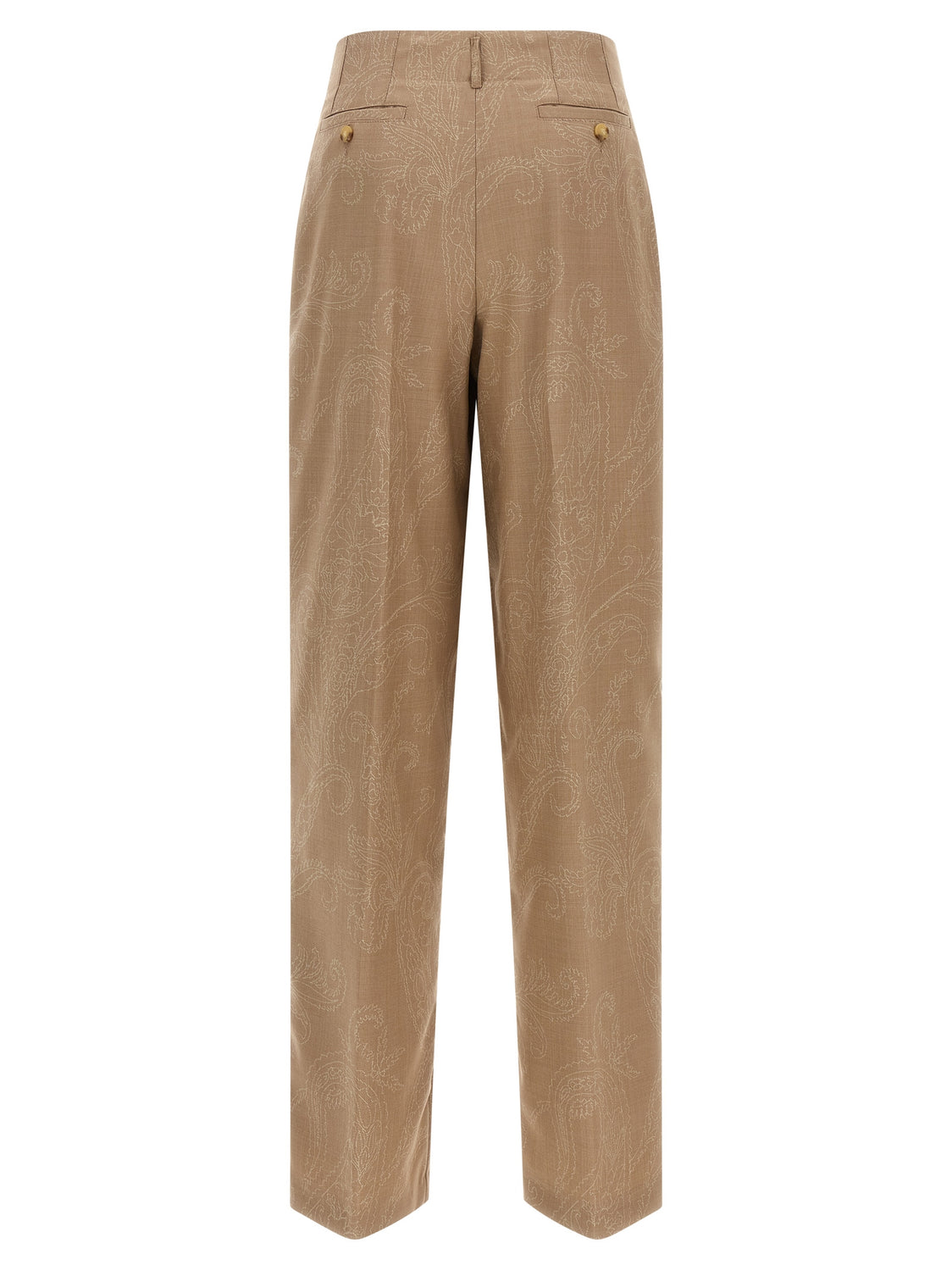 Beige Wool Dress Pants