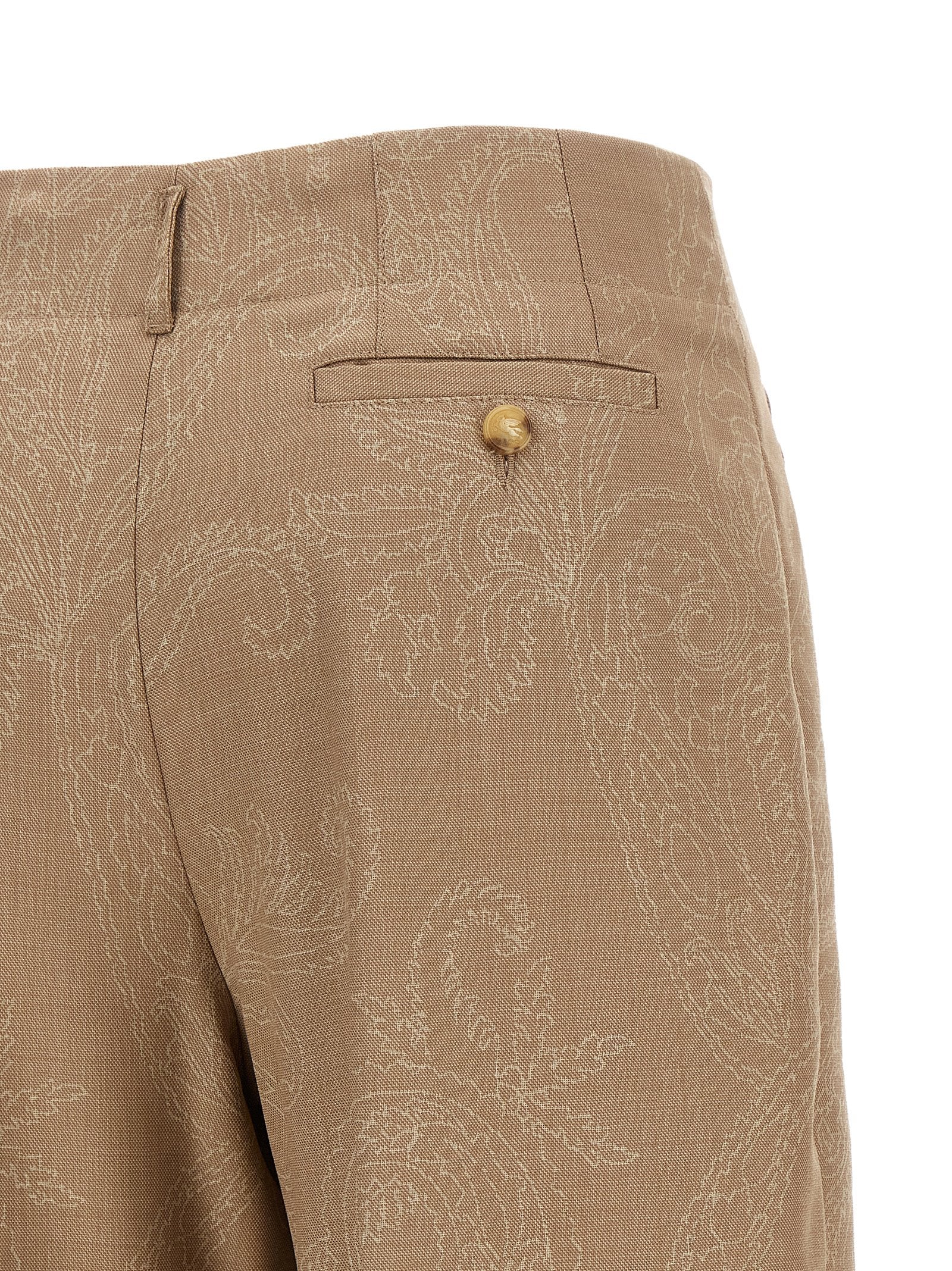 Beige Wool Dress Pants