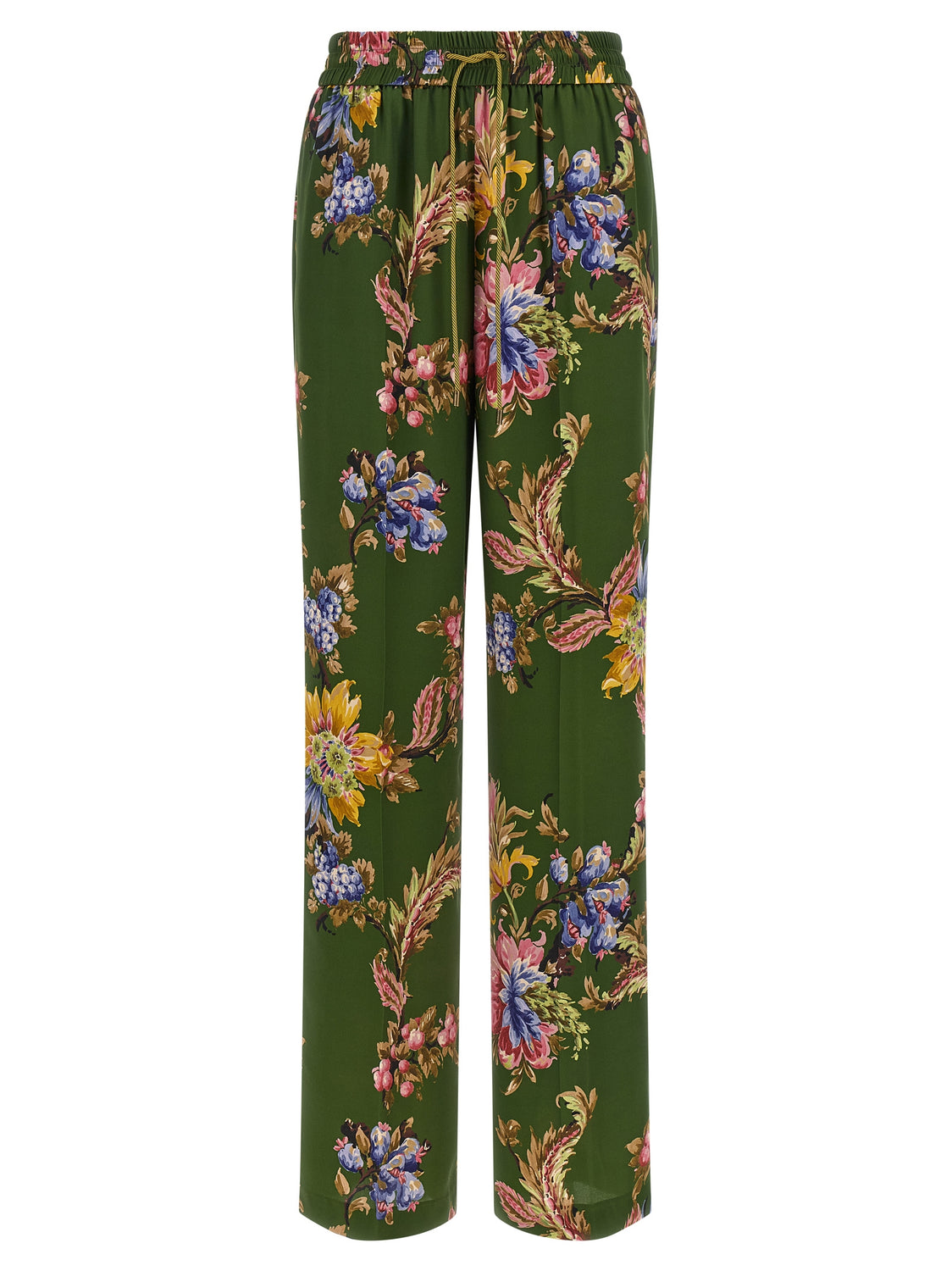 Bicolor Polyester Casual Pants