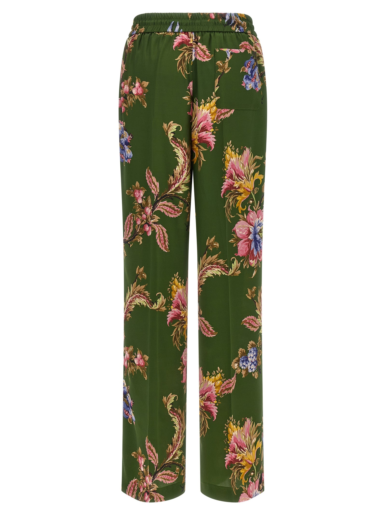 Bicolor Polyester Casual Pants