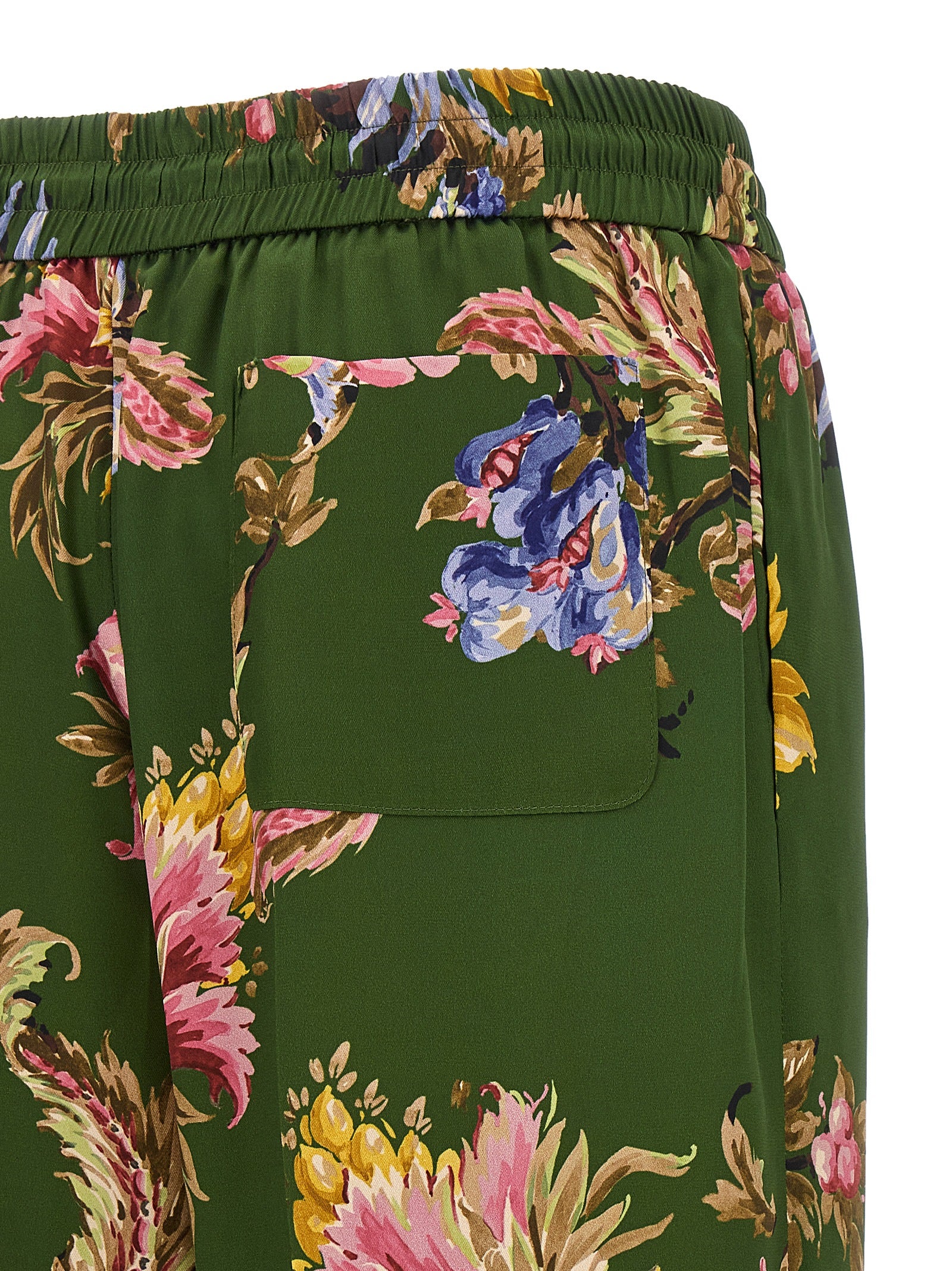 Bicolor Polyester Casual Pants