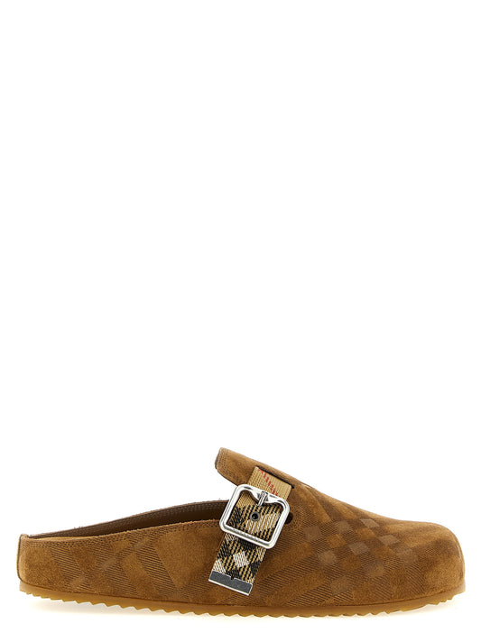Brown Leather Clogs