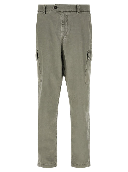 Bicolor Cotton Cargo Pants