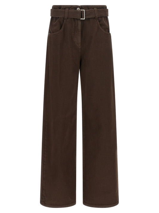 Brown Cotton Jeans Denim