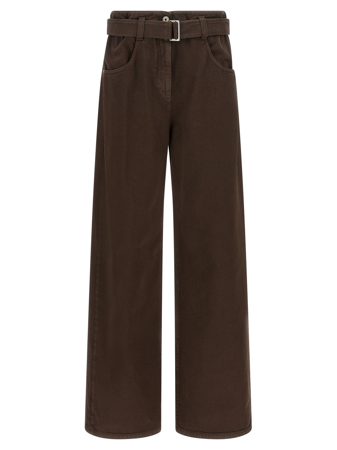 Brown Cotton Jeans Denim