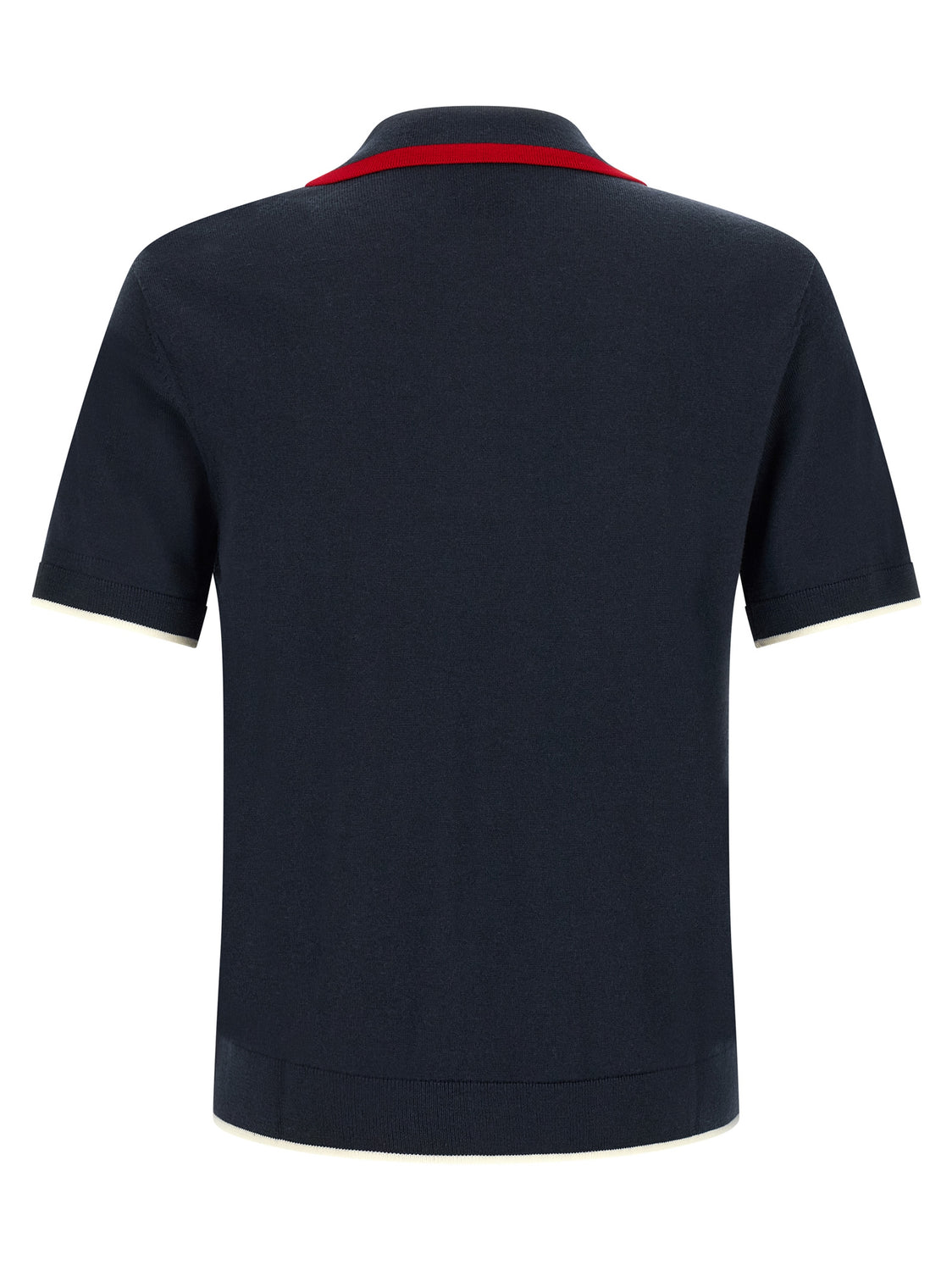 Blue Wool Polo Shirt