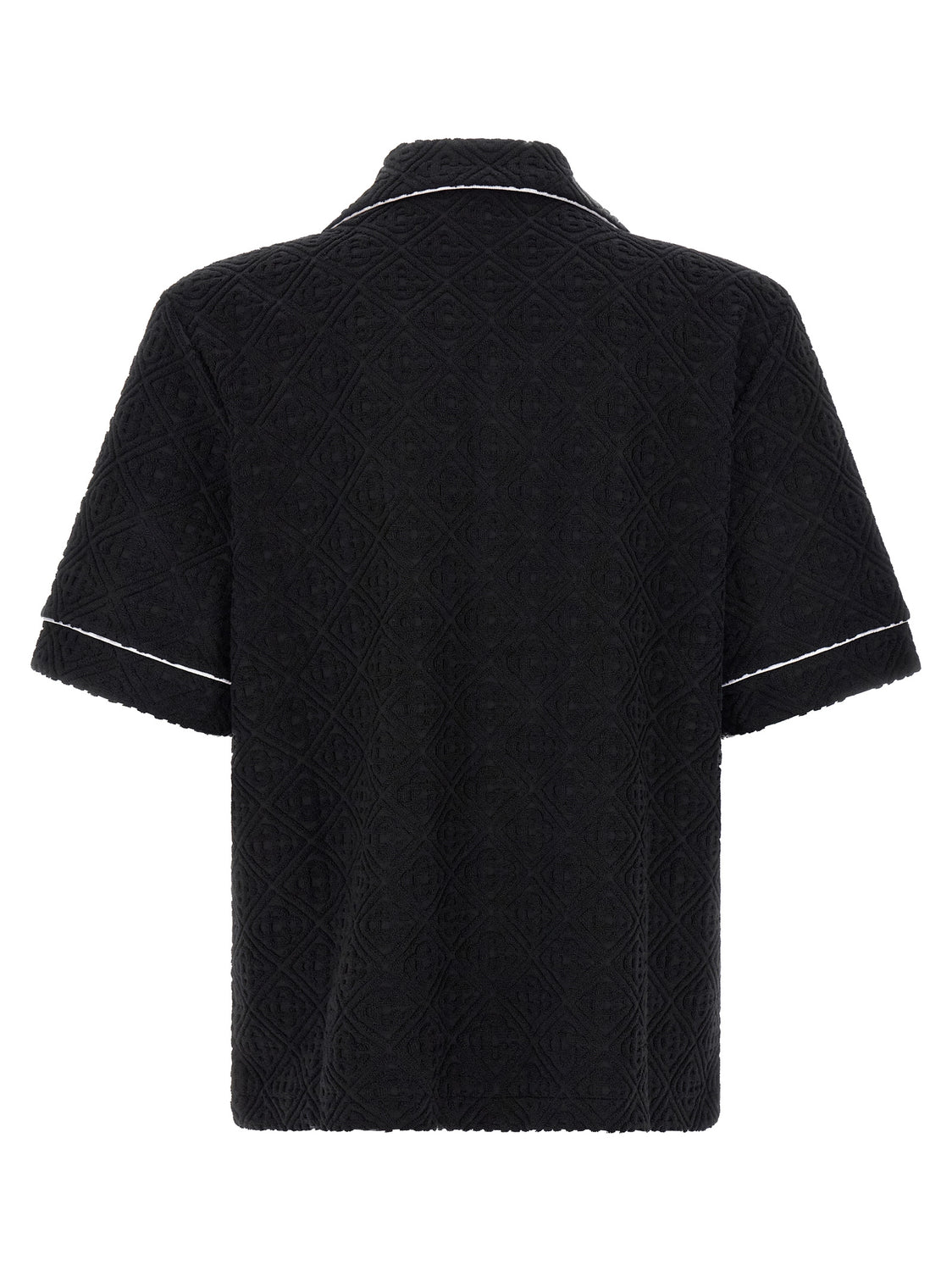Black Cotton Pattern Shirt