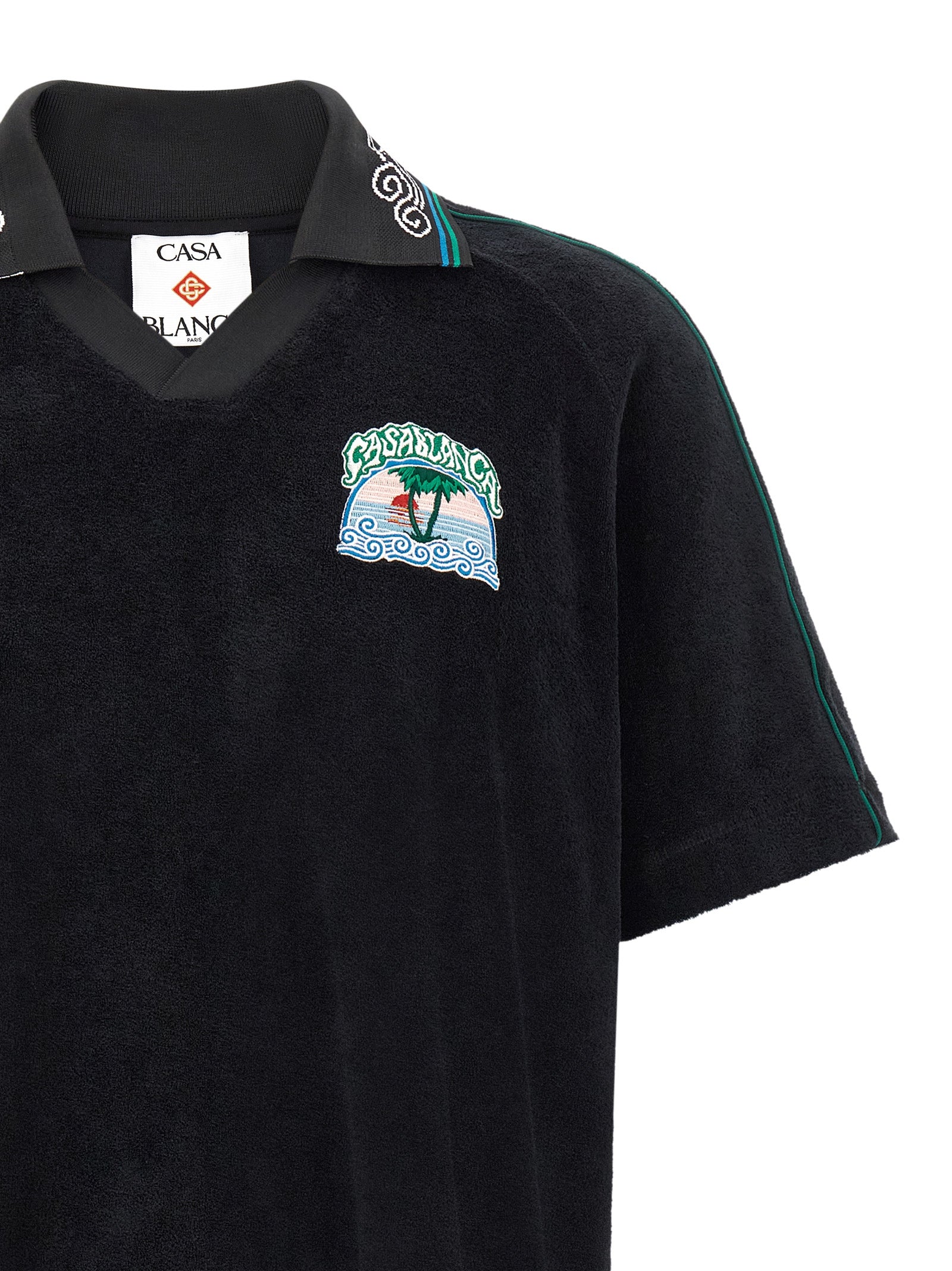 Black Cotton Polo Shirt