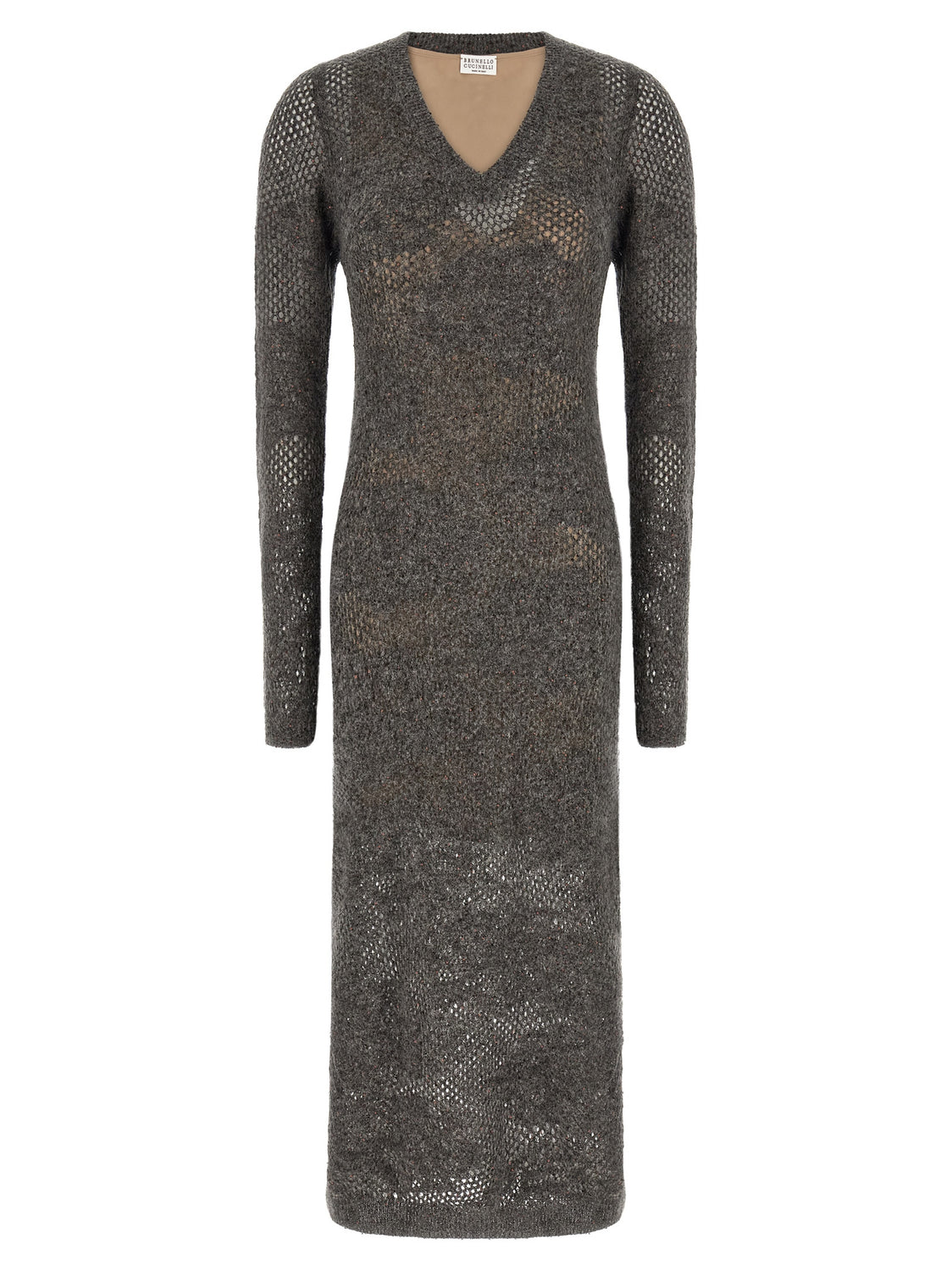 Gray Nylon Casual Dress