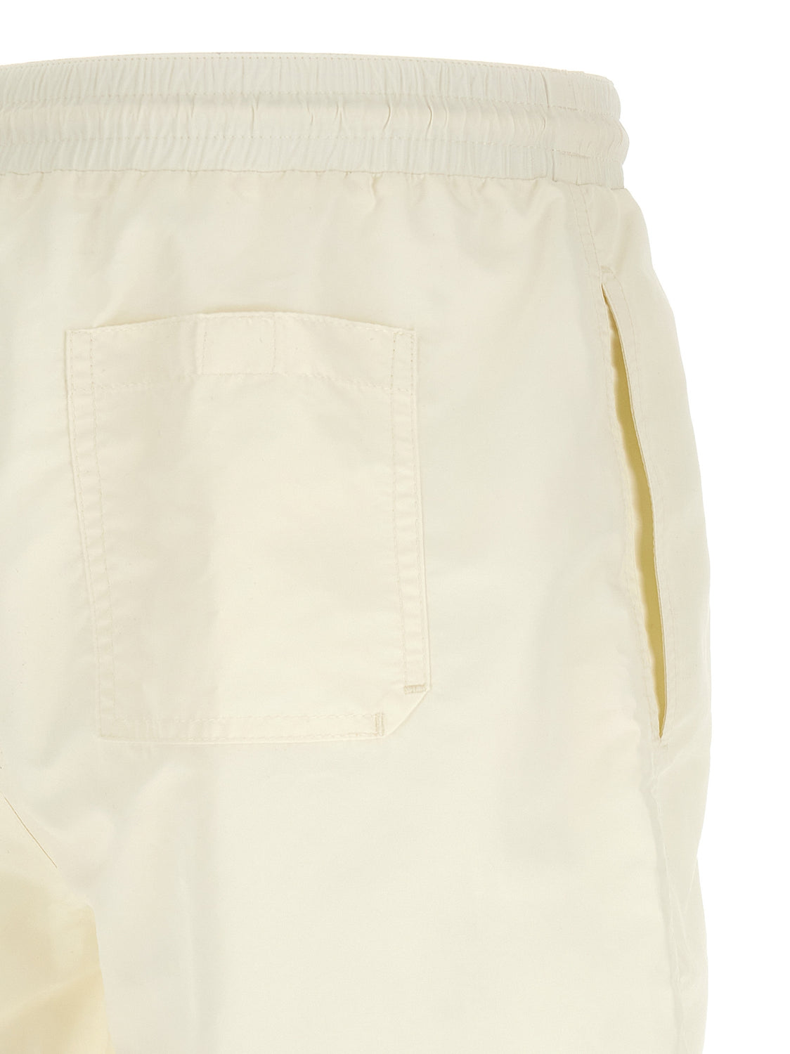White Polyester Swim Shorts