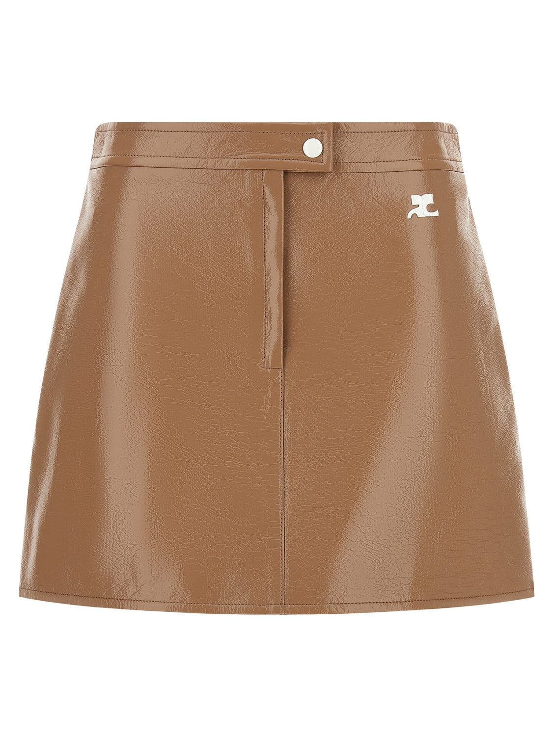 Beige Cotton Long Skirt