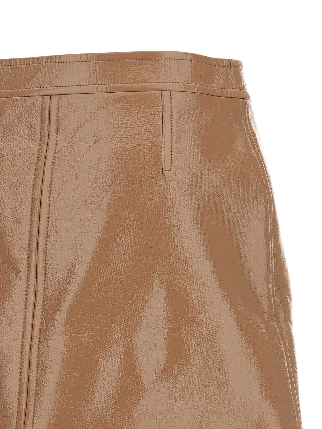Beige Cotton Long Skirt