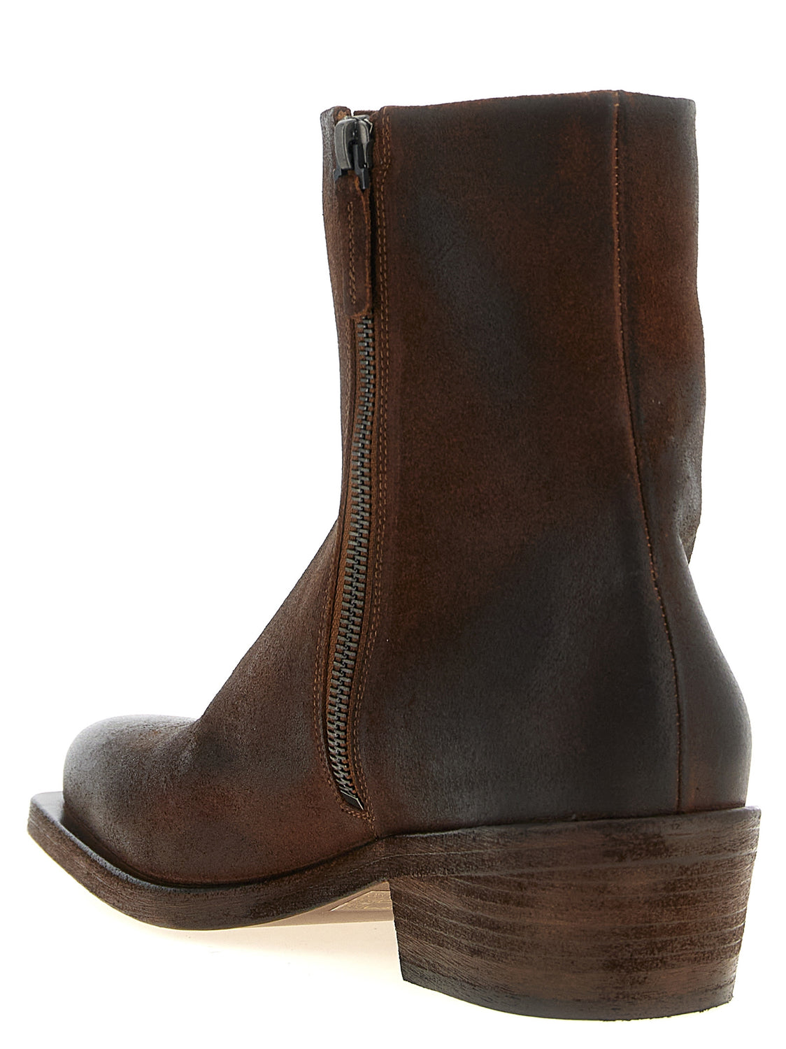 Brown Calfskin Ankle Boots