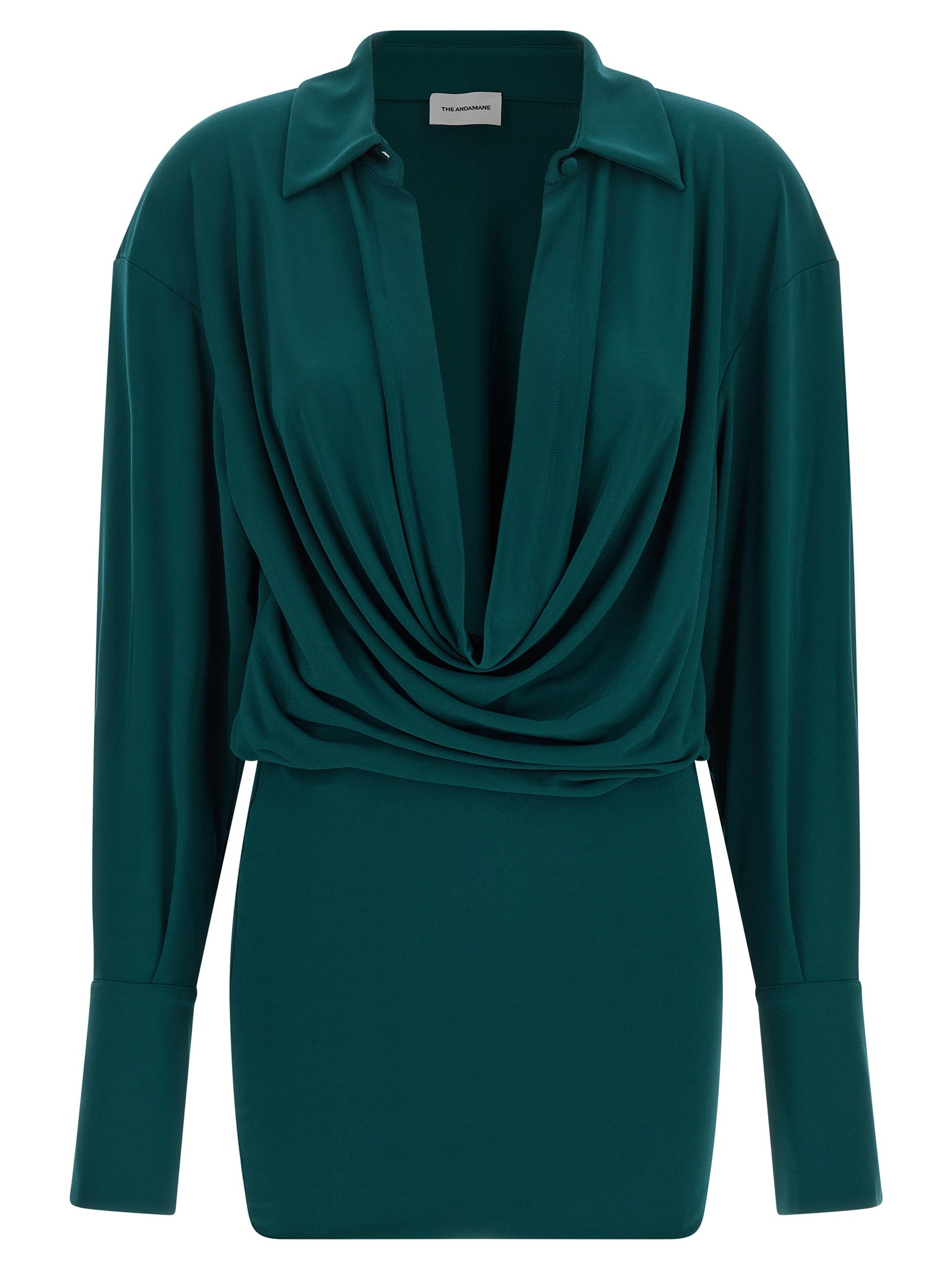 Bicolor Polyester Short Dress