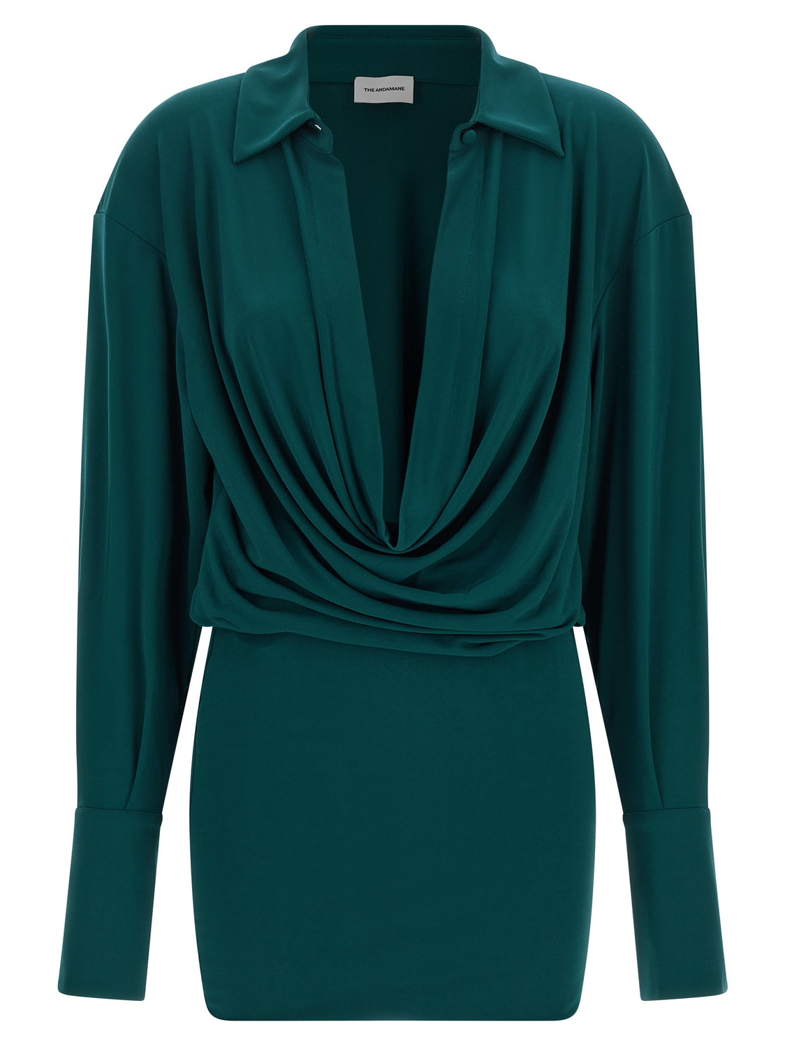 Bicolor Polyester Short Dress