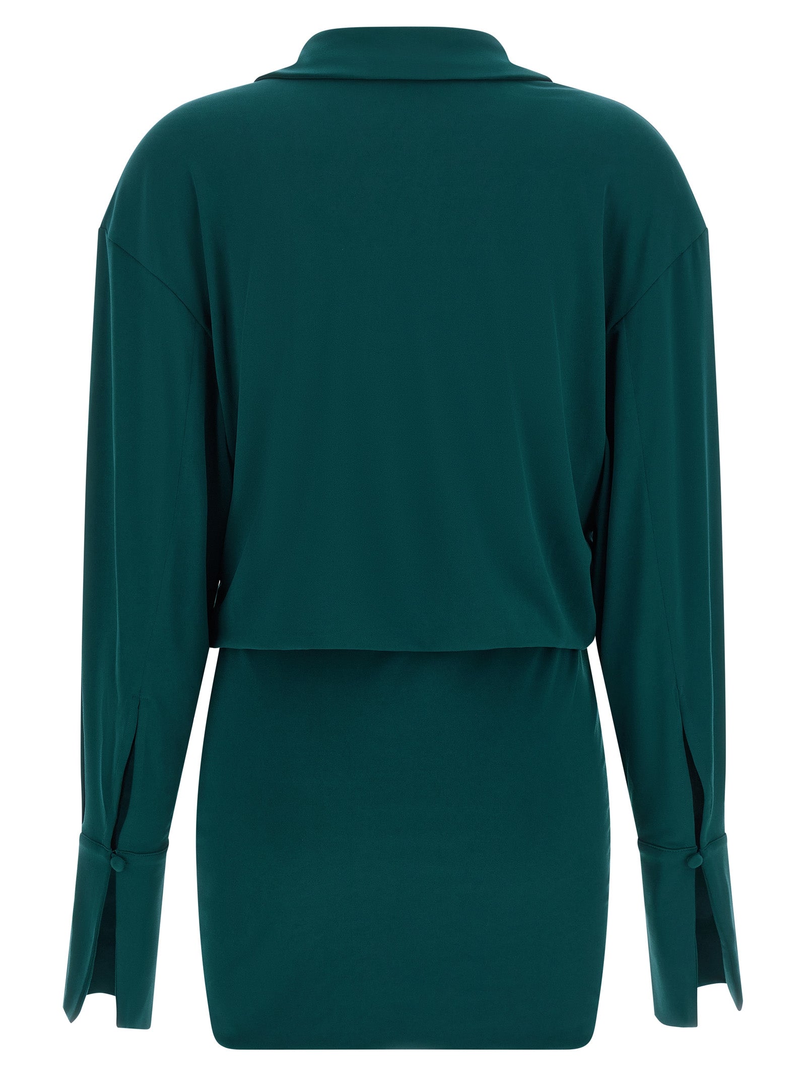Bicolor Polyester Short Dress