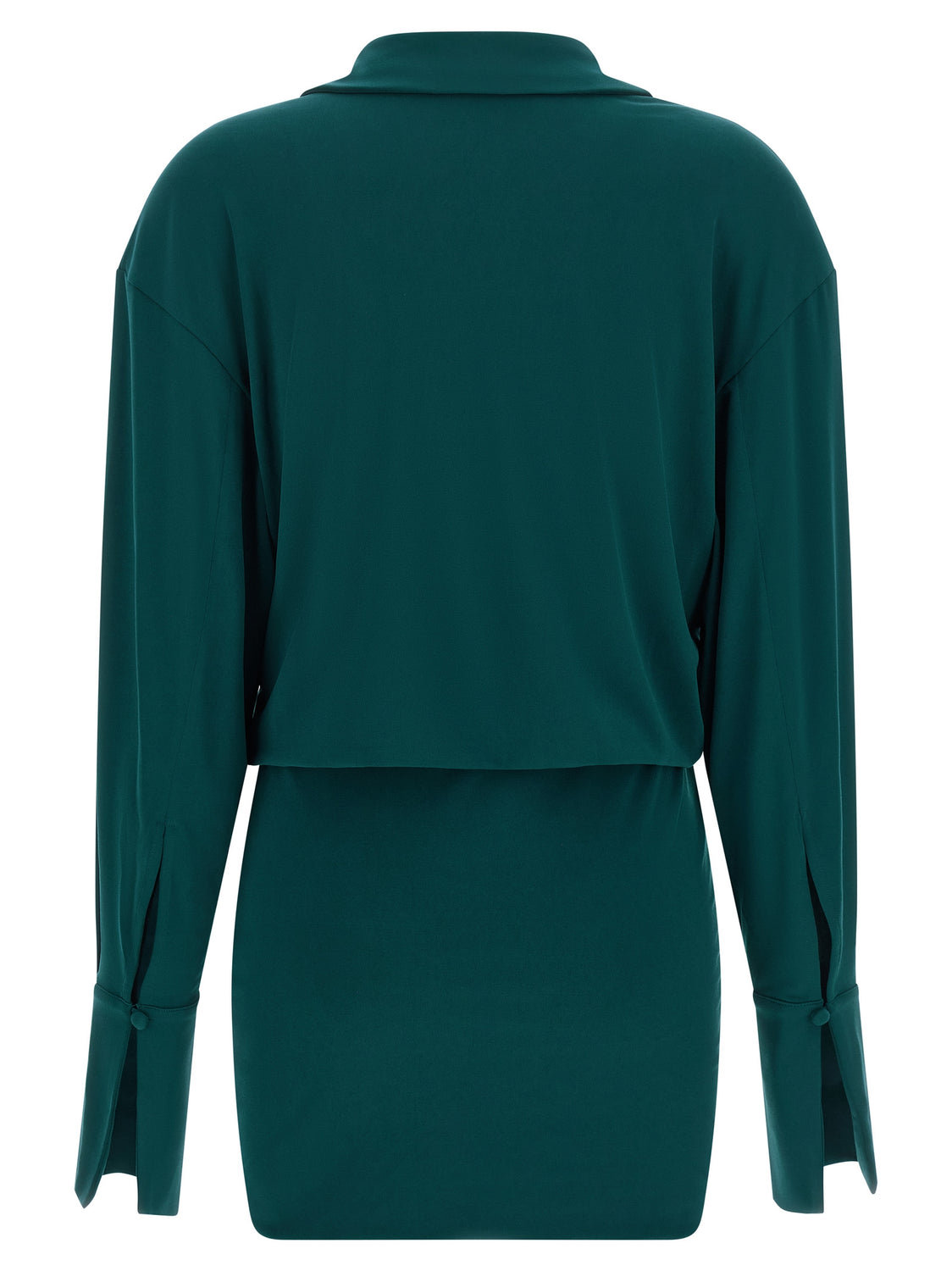 Bicolor Polyester Short Dress