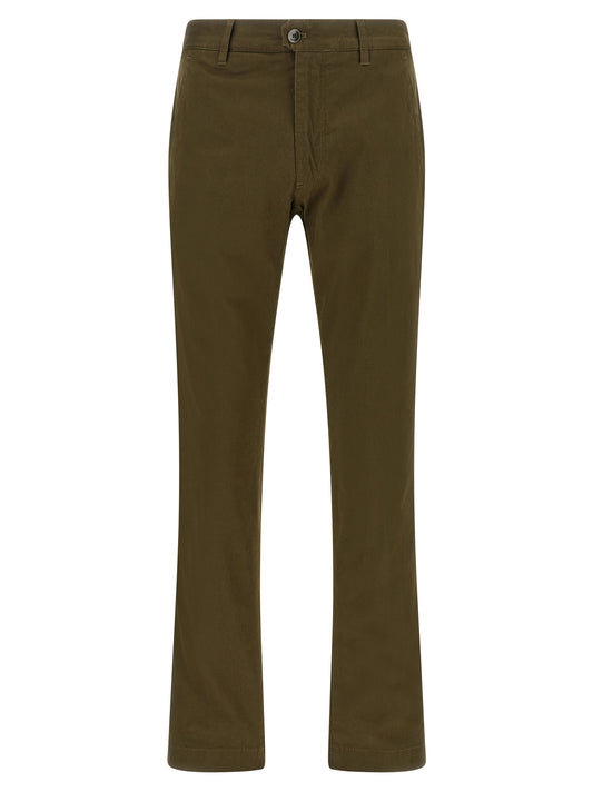 Bicolor Cotton Casual Pants