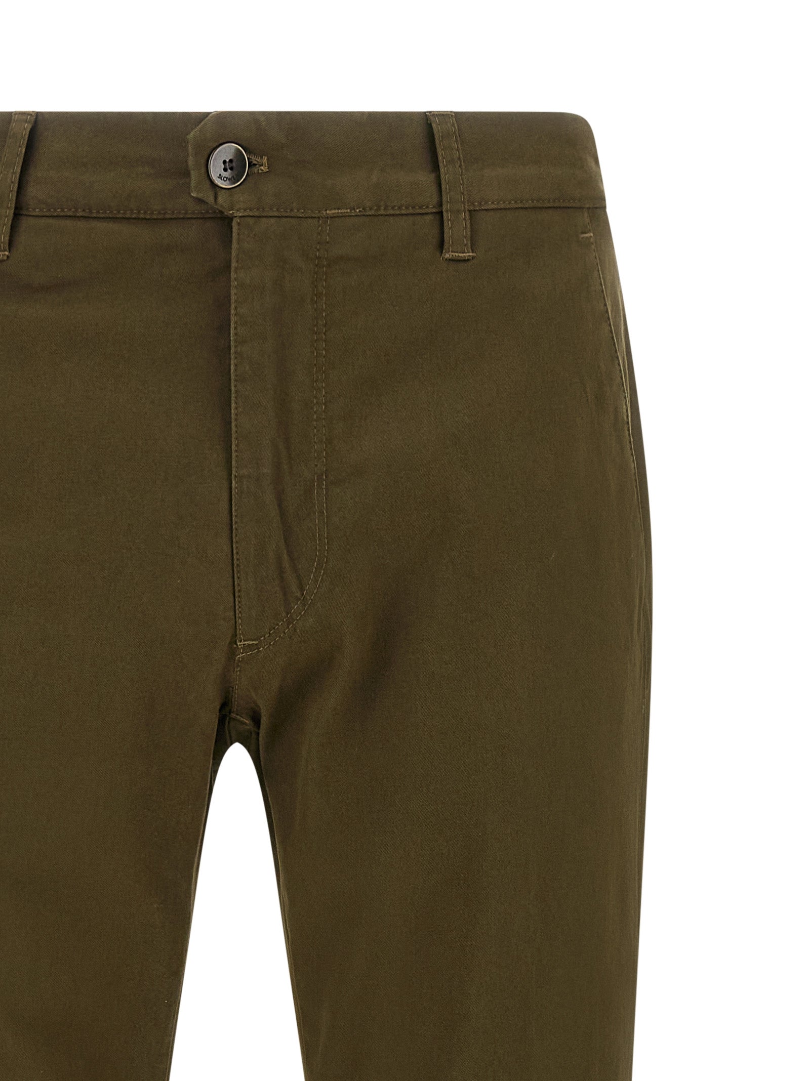 Bicolor Cotton Casual Pants