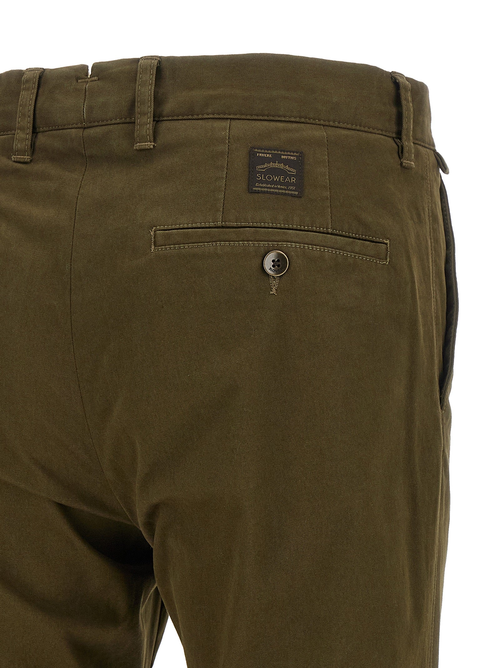 Bicolor Cotton Casual Pants