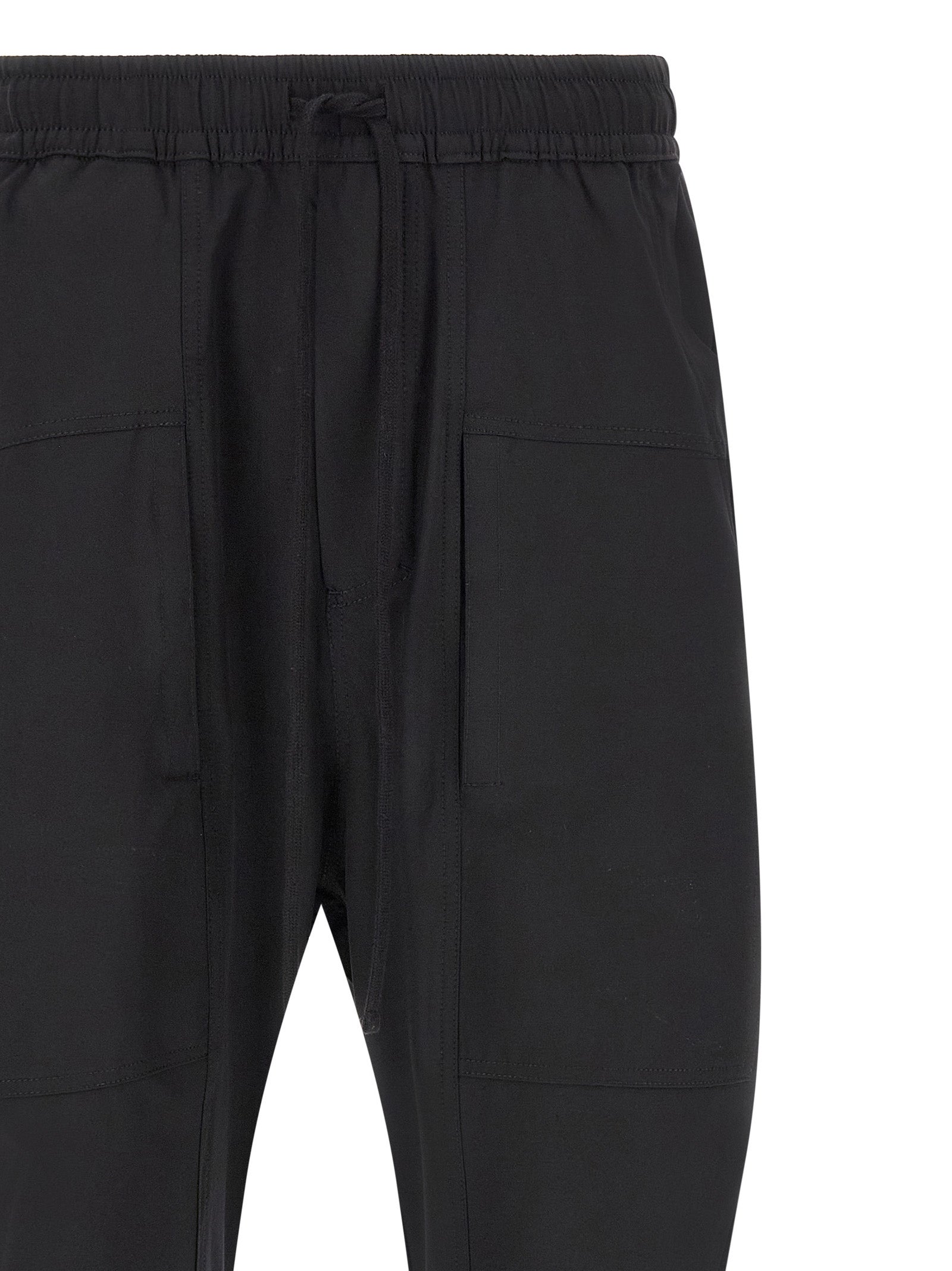 Black Polyamide Athletic Pants