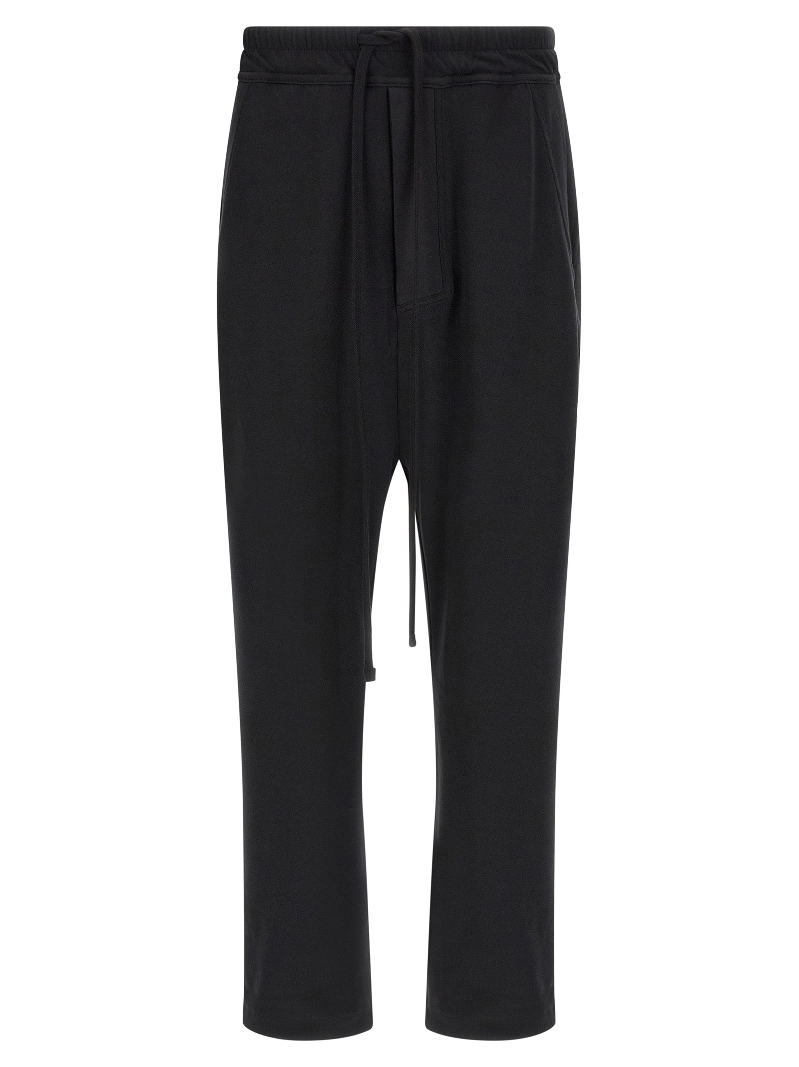 Black Cotton Casual Pants