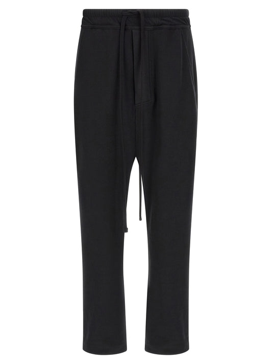 Black Cotton Casual Pants