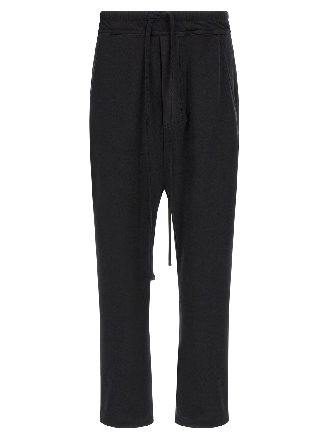 Black Cotton Casual Pants
