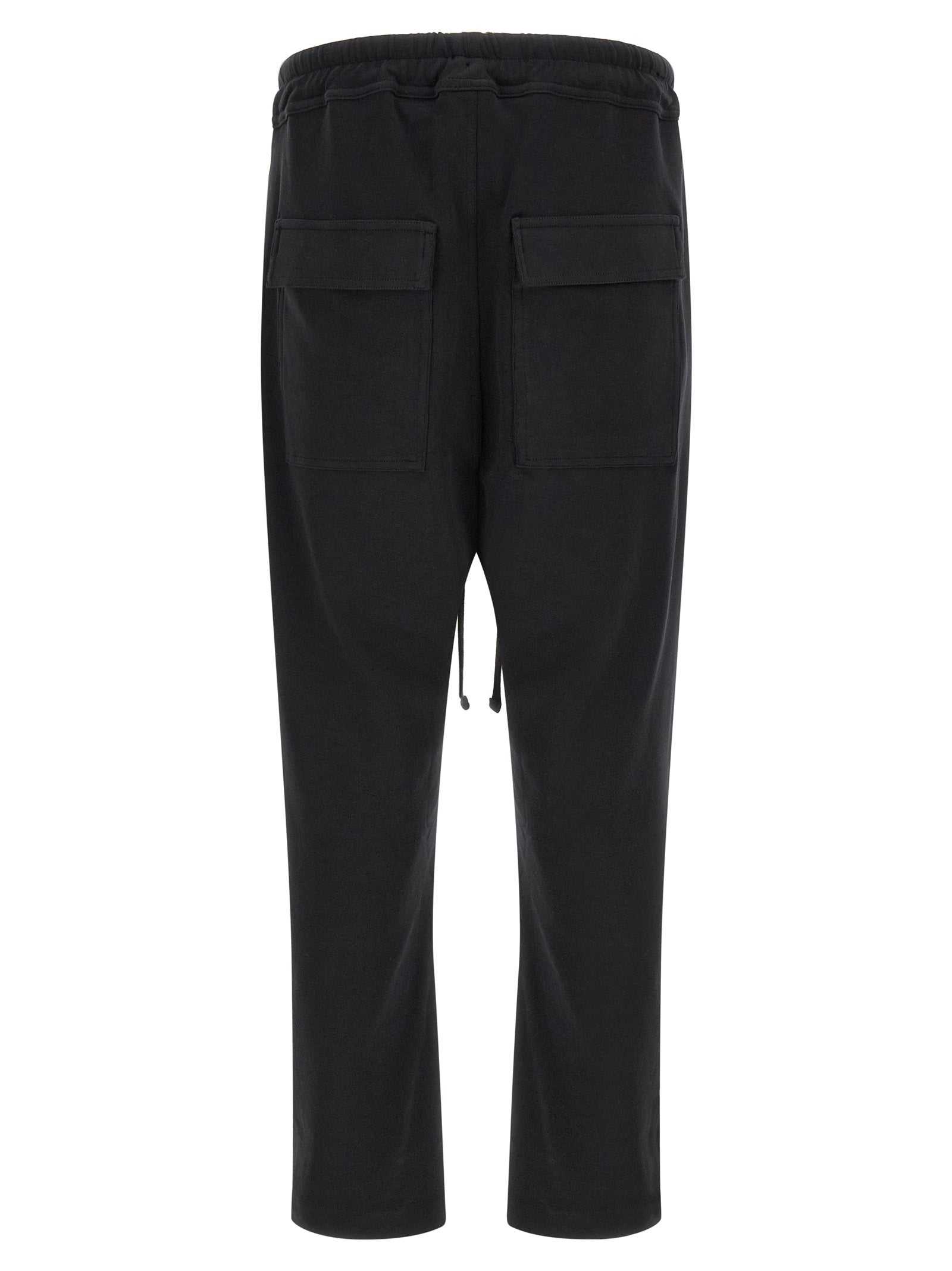 Black Cotton Casual Pants