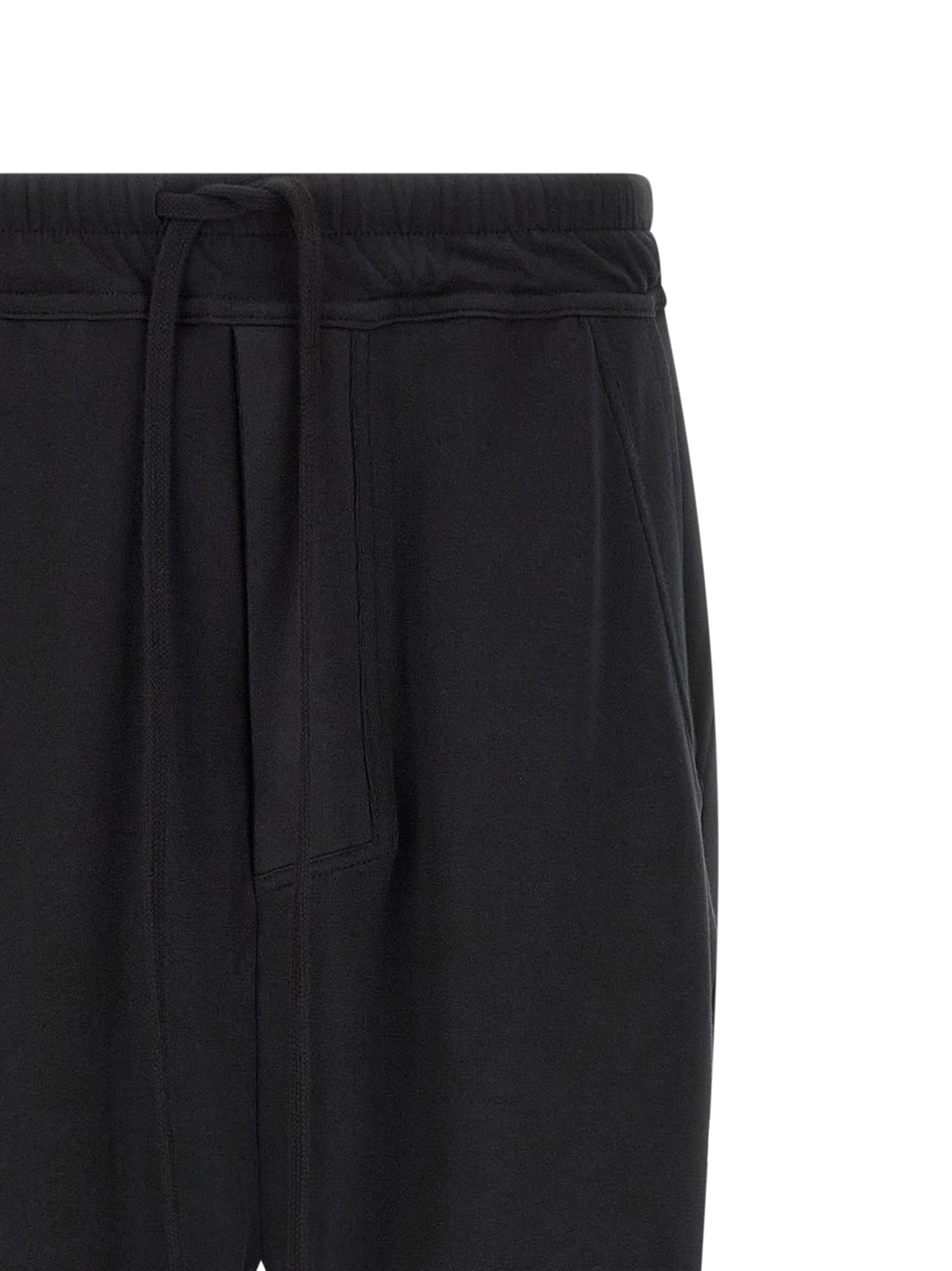 Black Cotton Casual Pants