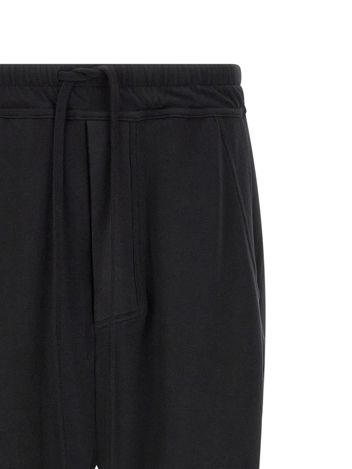 Black Cotton Casual Pants