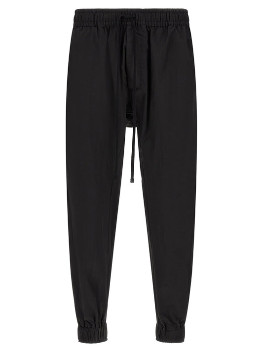 Black Polyamide Casual Pants