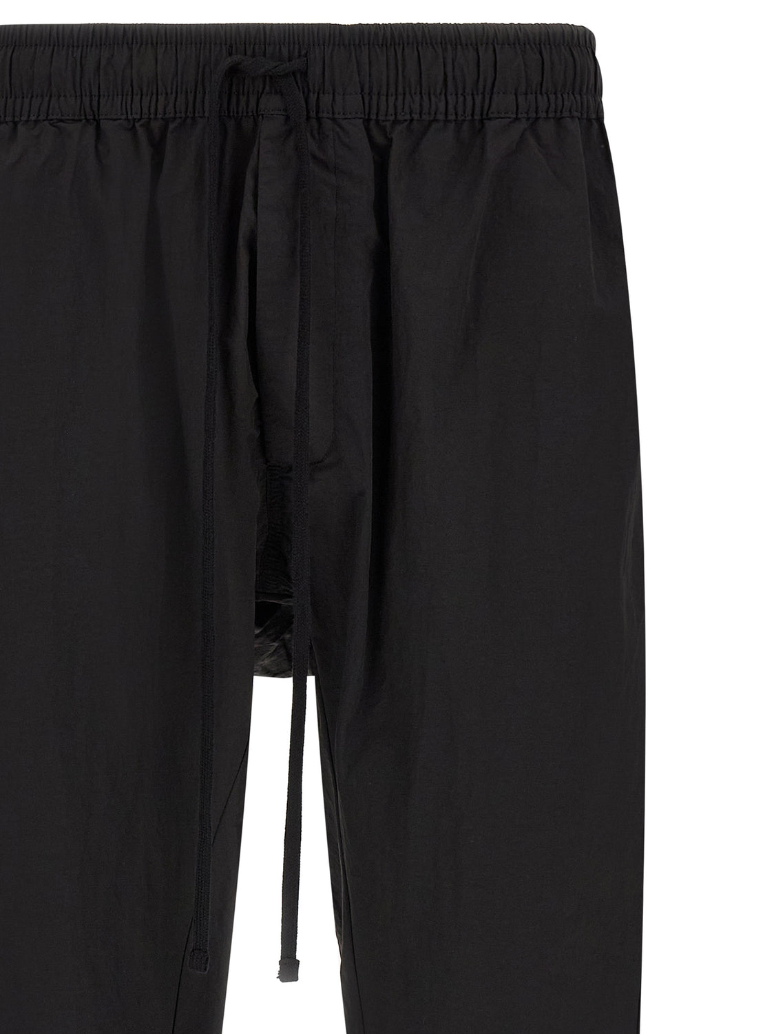 Black Polyamide Casual Pants