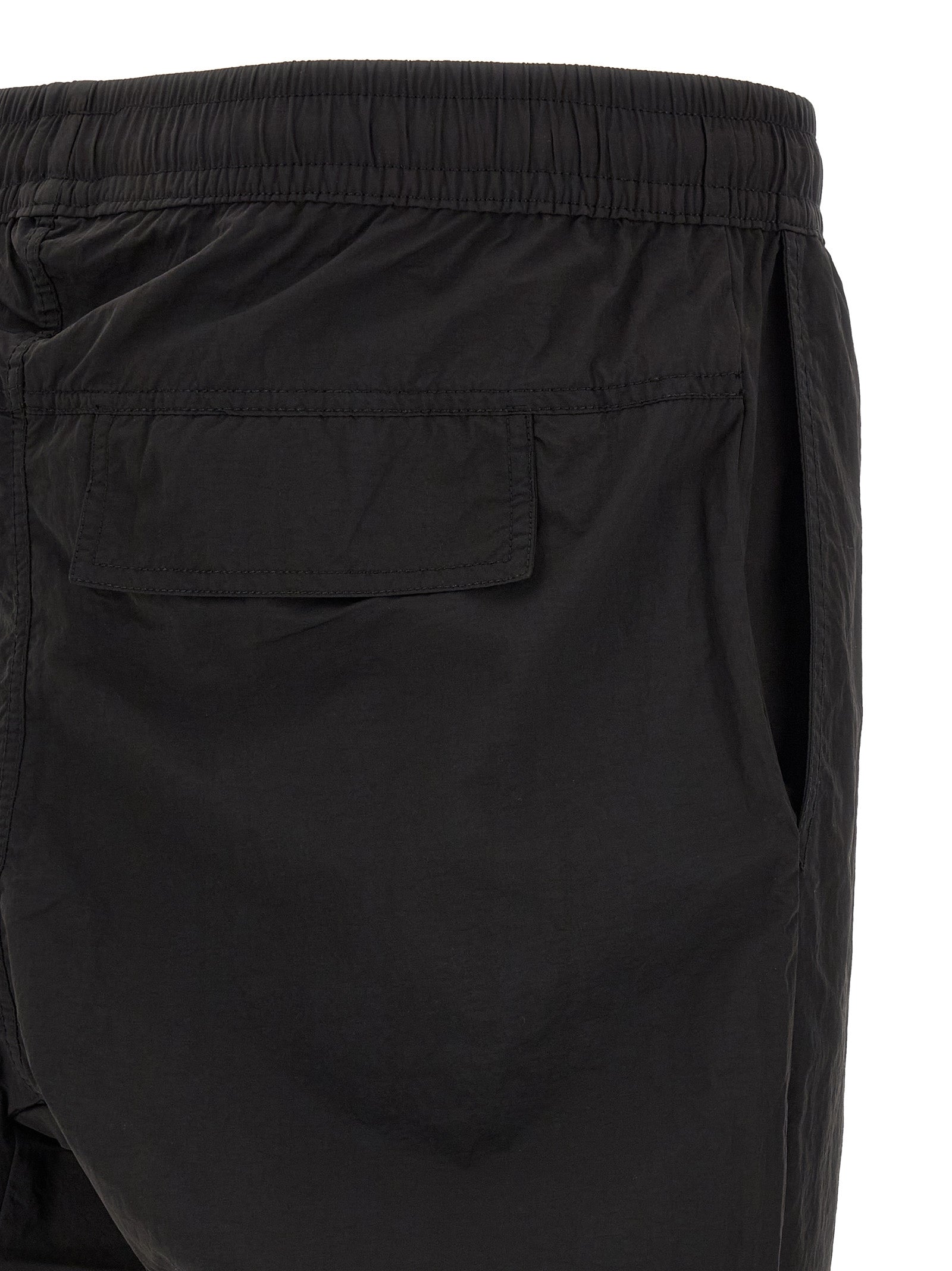 Black Polyamide Casual Pants