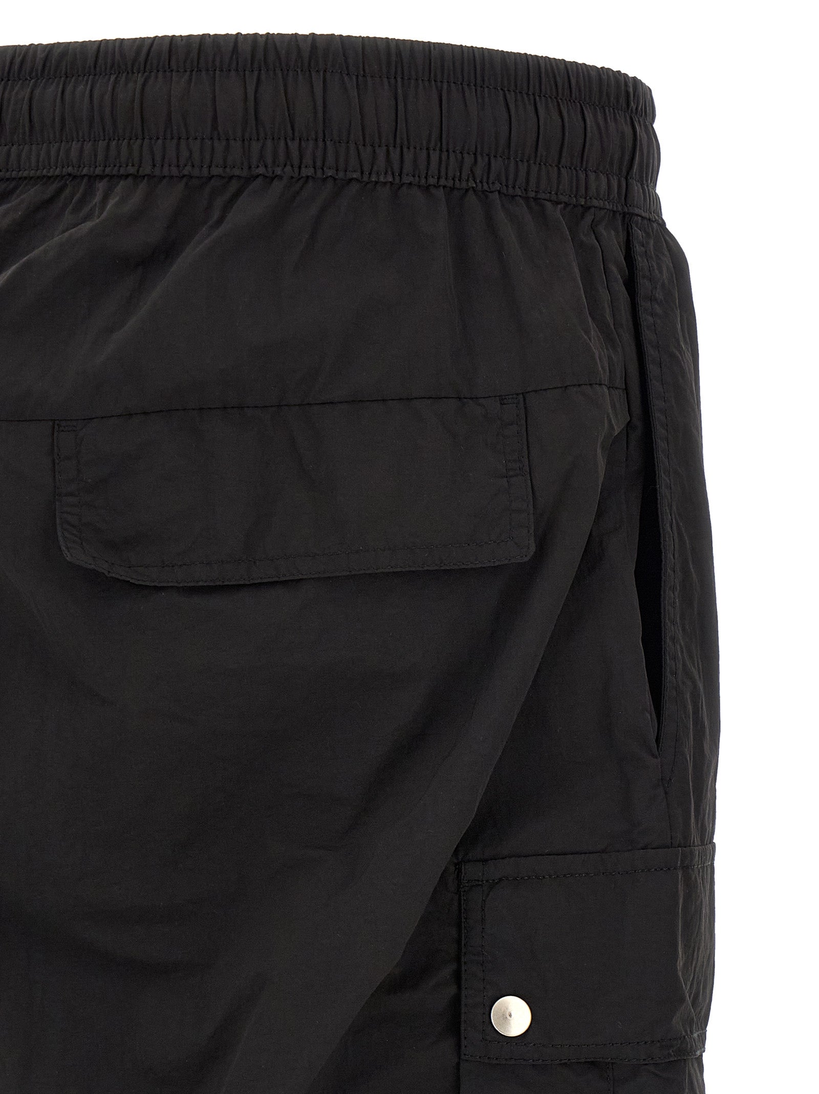 Black Polyamide Cargo Pants