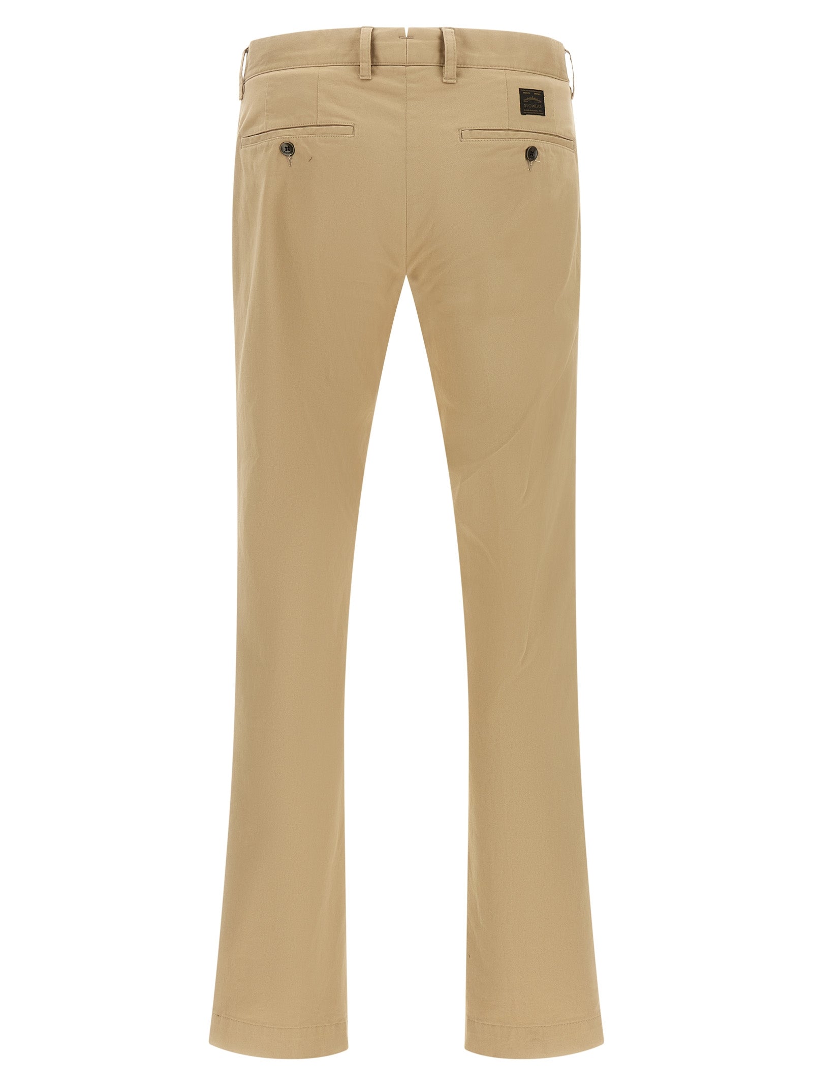 Beige Cotton Chino Pants