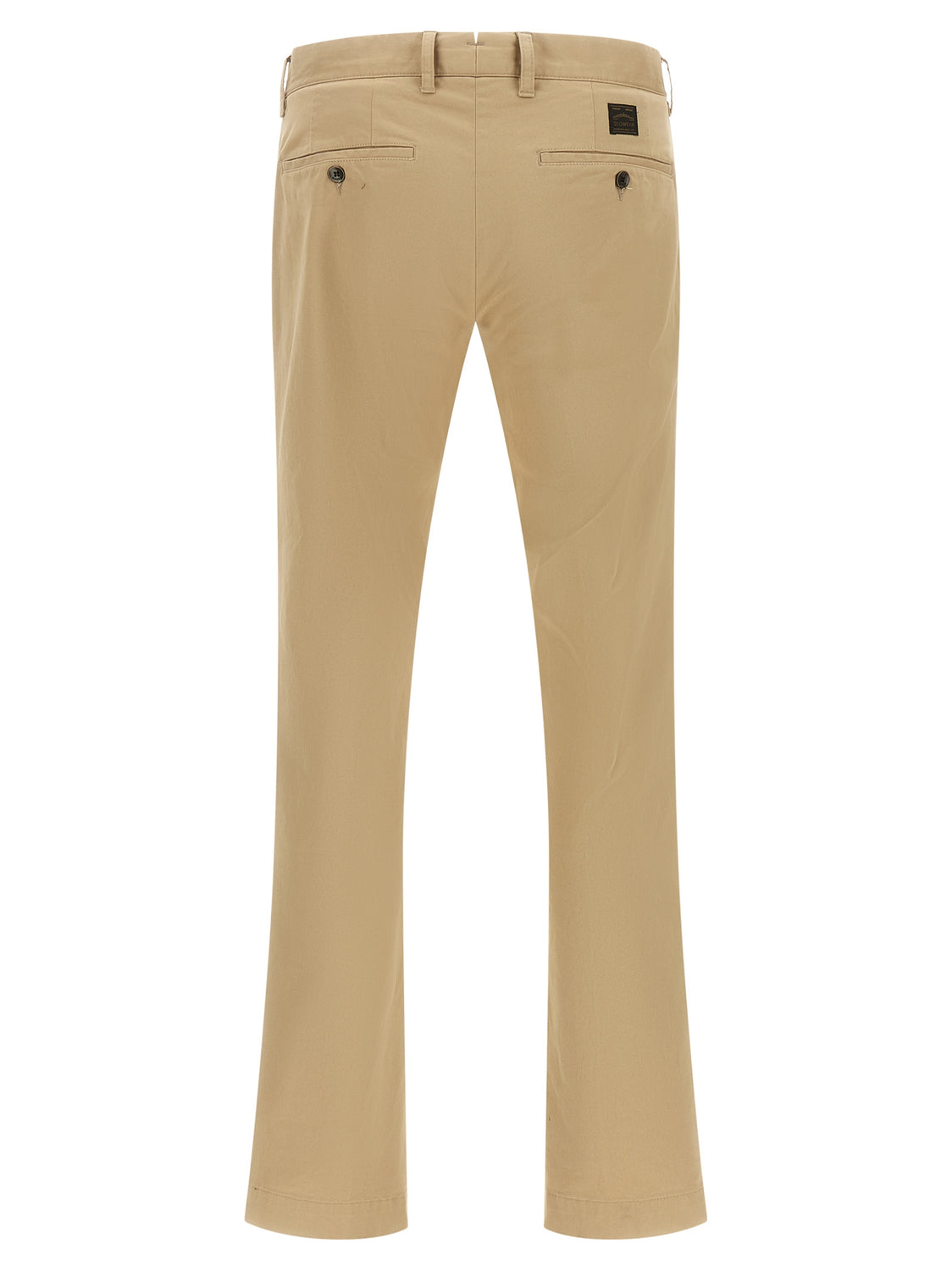 Beige Cotton Chino Pants
