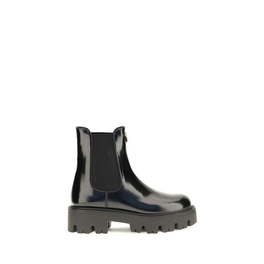 Black Calf Leather Bos Taurus Chelsea Boots