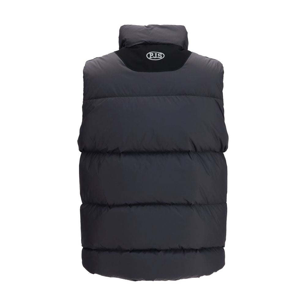 Black Polyamide Sleeveless Jacket