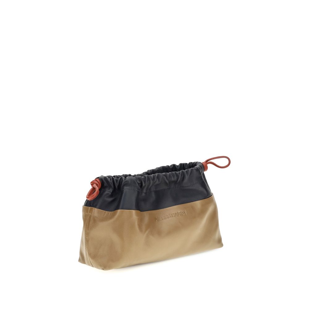 Beige Calf Leather Bos Taurus Shoulder Bag