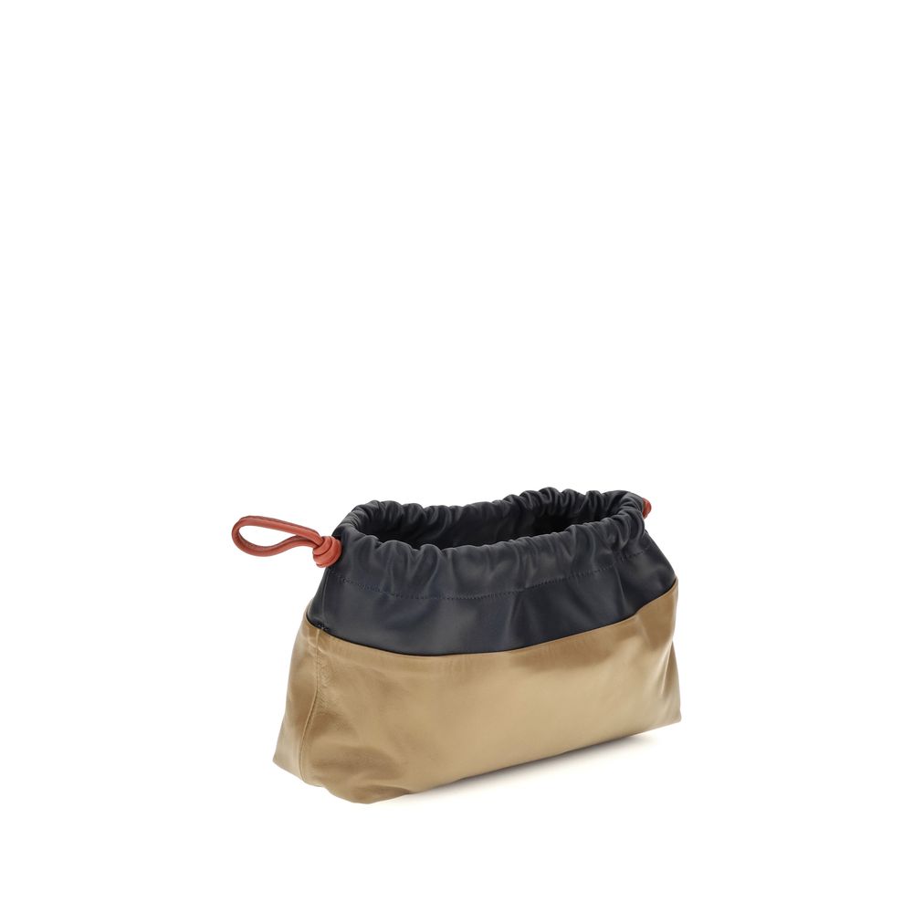 Beige Calf Leather Bos Taurus Shoulder Bag