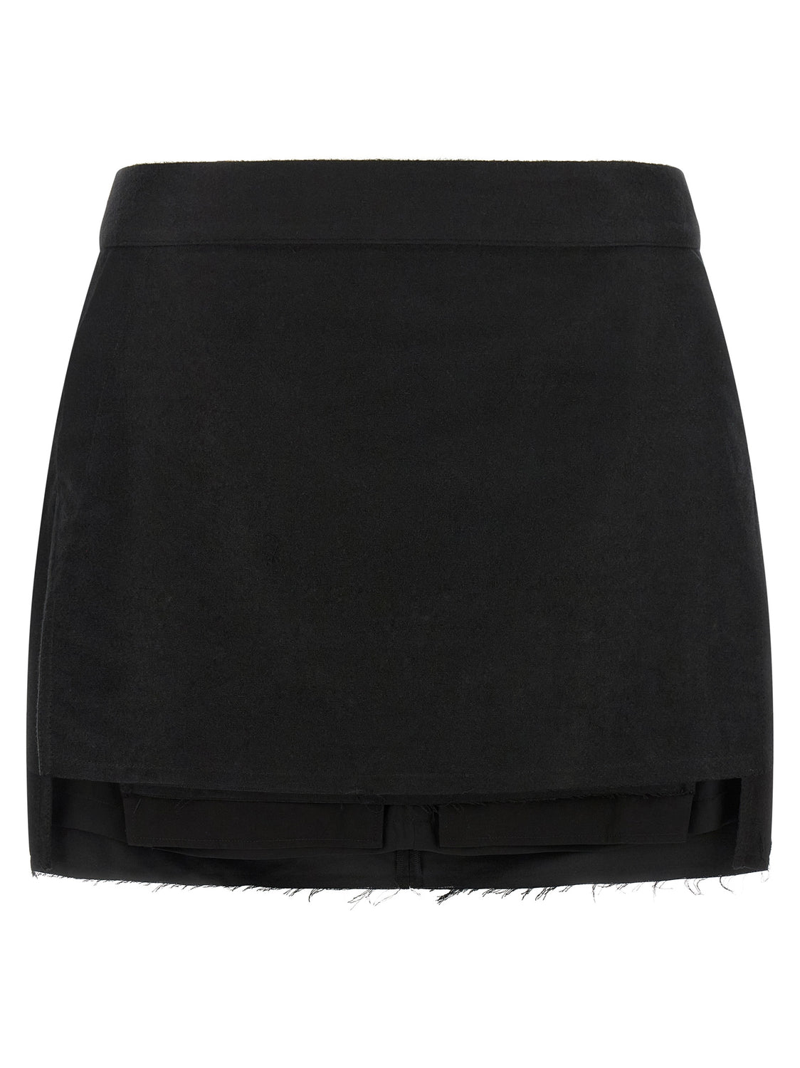 Black Ramie Long Skirt