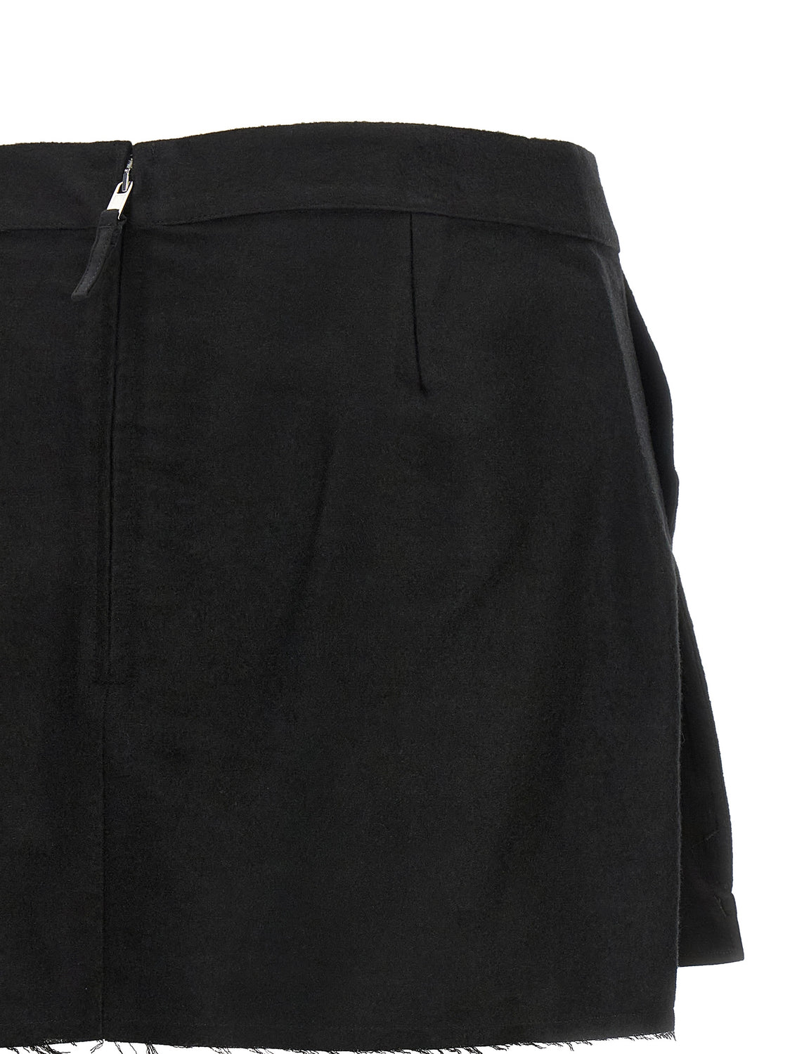 Black Ramie Long Skirt
