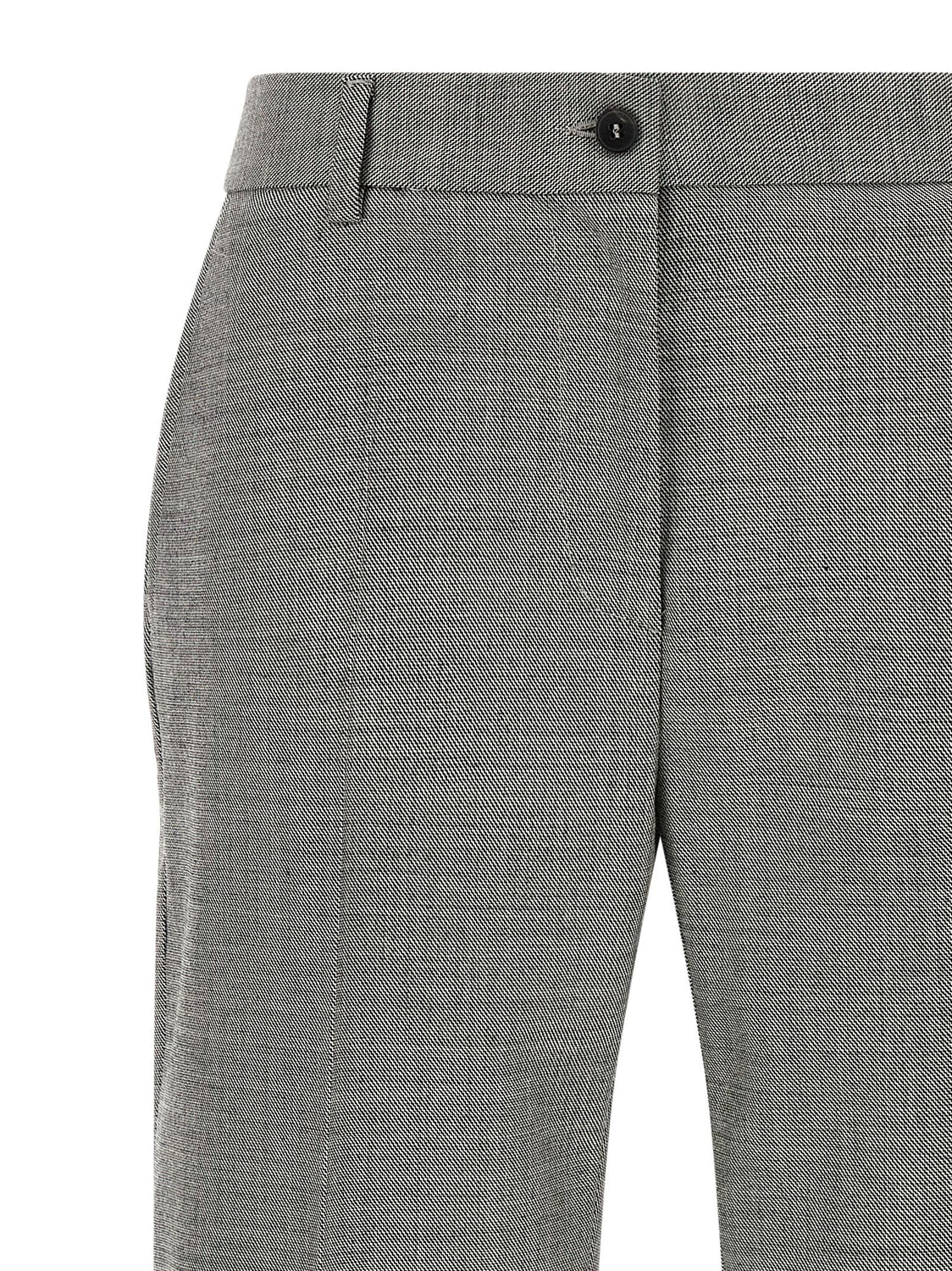 Gray Wool Flared Pants