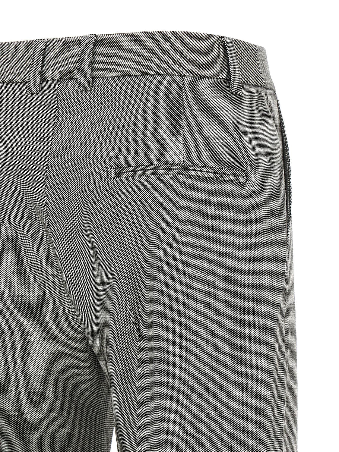 Gray Wool Flared Pants