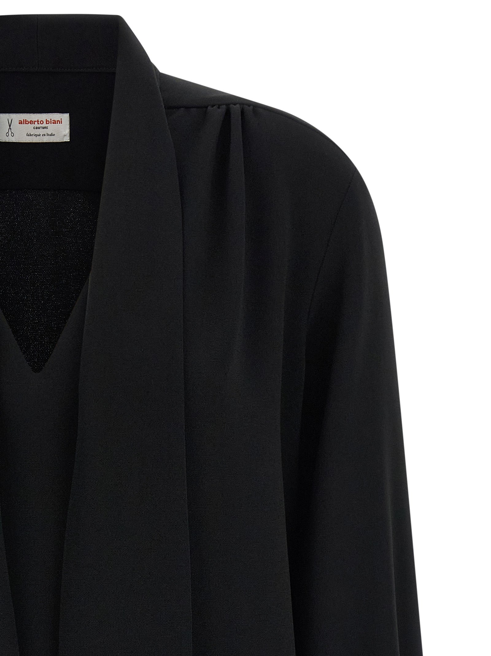 Black Triacetate Blouse